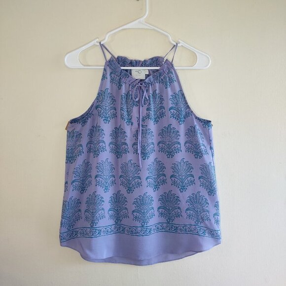 Anthropologie HD in Paris Silk Paisley Camisole Tank Top Womens Size 2 Boho Chic - Picture 3 of 10